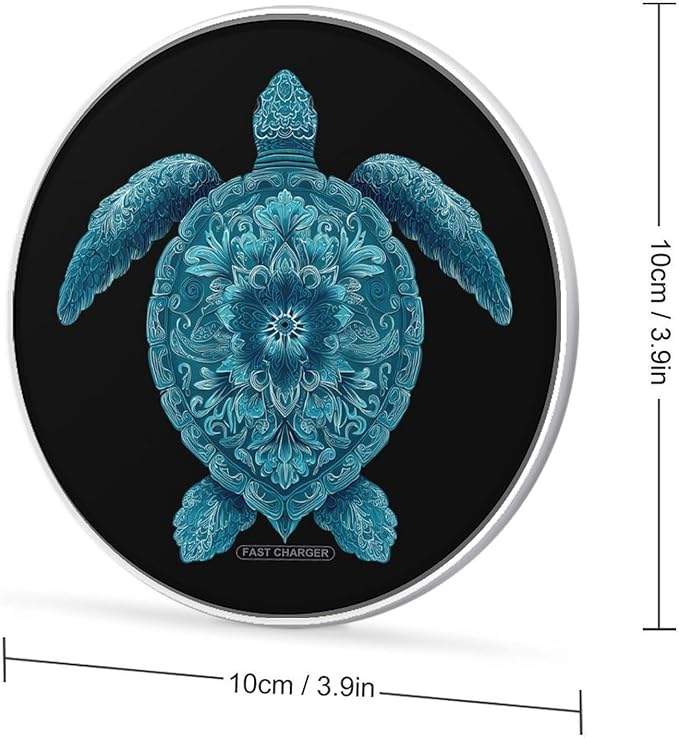 Turtles Hawaiian Mandala Phone Charger Magnetic Charging Pad Anti-Slip with USB Cable