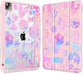 Tuiklol Case for iPad Pro 12.9 Inch M2 Case 2022 2021 2020 2018 Generation 6th/5th/4th/3rdBuilt-in Pencil Holder Clear Transparent Protective Back Shell Cover Fun Emotions Pink