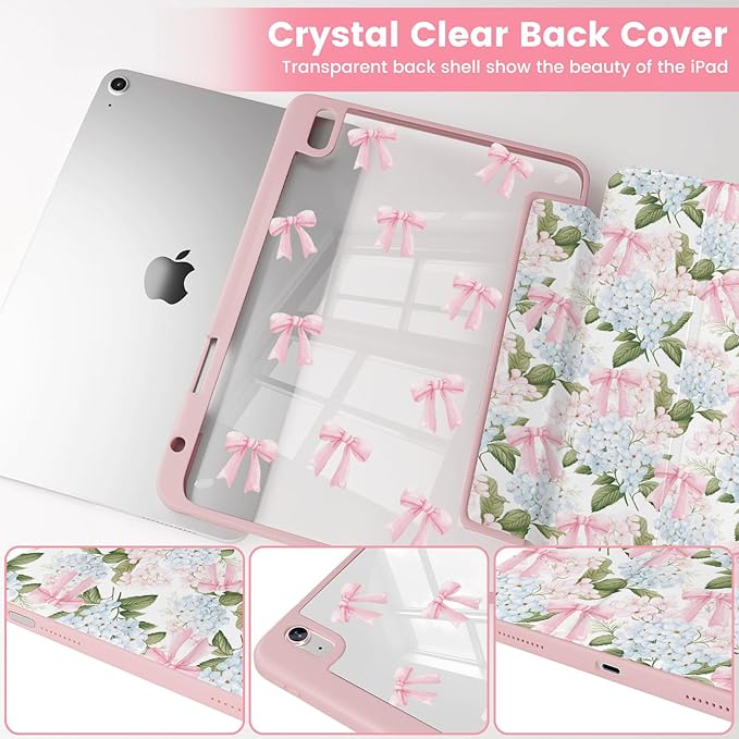 Case Compatible with iPad (A16) 11th Generation 11 Inch 2025/10th Generation 10.9 Inch 2022 Shockproof Hybrid Slim Stand Cover with Clear Back Shell &amp Pencil Holder Auto Wake/Sleep Z011