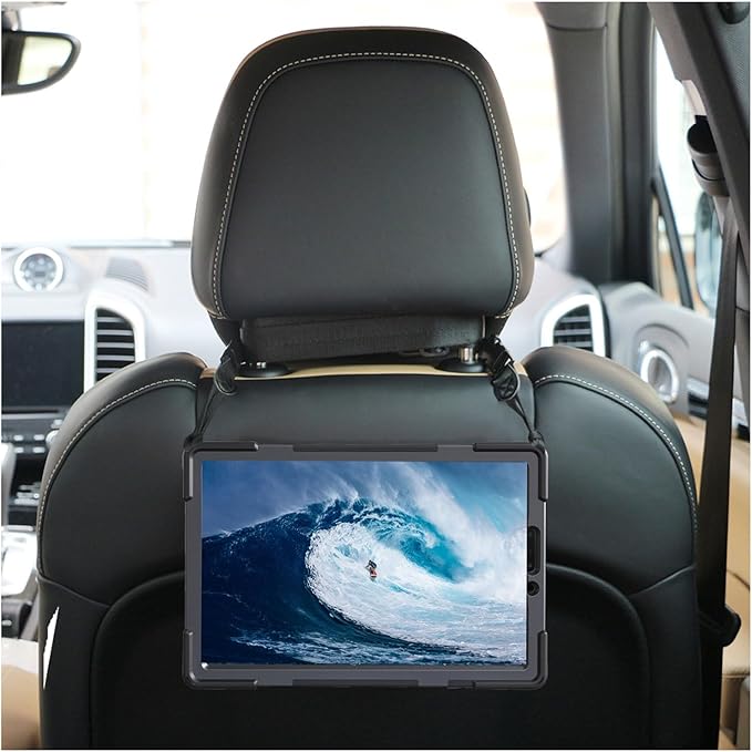 Case for Samsung Galaxy Tab S4 10.5 2018 (SM-T830/T835/T837)Portable Heavy Duty Dropproof Protective Cover Case with 360 Rotating StandHandle &amp Shoulder StrapStylus Pen (New Black)