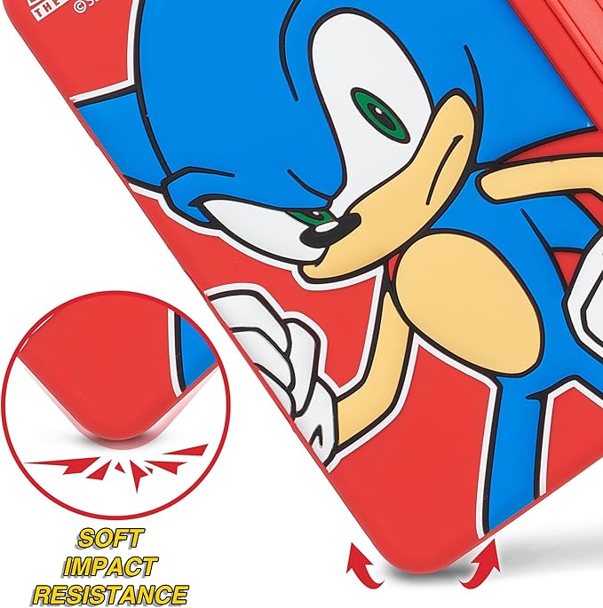Sonic Kids Case for iPad - 9th Generation iPad iPad 8th Generation iPad 7th Generation Case - 10.2 Case 2019/2020/2021 - Tablet Cover with Stand Shockproof Silicone Protector