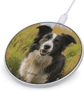 Mohado Border Collie Dog Wireless Charger Fast Wireless Charging Pad with USB Cable 10W Anti-Slip Magnetic Wireless Charger Portable Slim Charger Puck Travel Charging Station