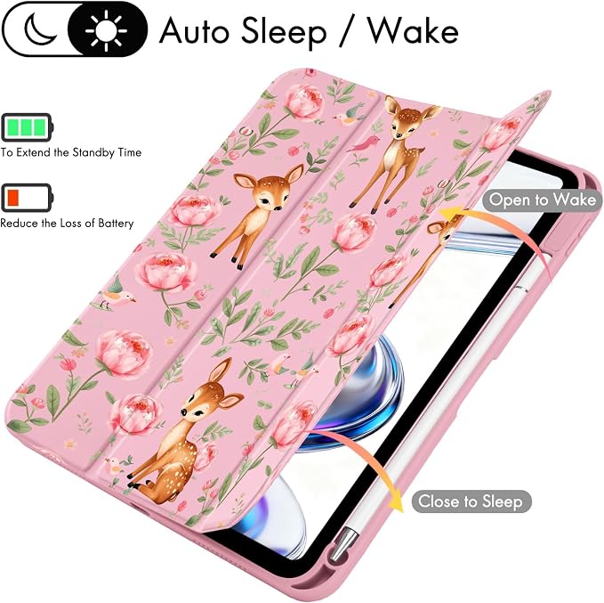 Cute Deer Fawn Rose Flowers