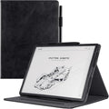 BOZHUORUI Protective Folio Case for iFLYTEK AINOTE 2 10.65-inch Paper TabletMulti-Angle Adjustable StandPremium PU Leather Sleeve Cover with Auto Sleep/Wake &amp Hand Strap (Rock Black)