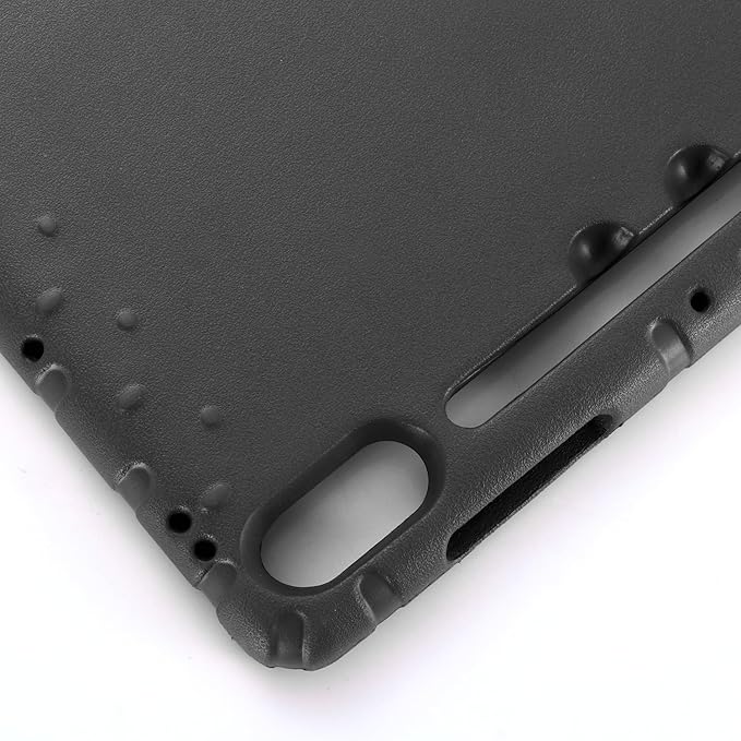 Kids Case for Samsung Galaxy Tab S10+ Plus/S9+/S9 FE+ 12.4 (2023/2024) Techcircle Handle Stand [Pen Holder] Light EVA Foam Bumper Protective Rugged Drop Protection Child Proof Cover Black