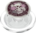 Librarian Skeleton Trigger Warning Book Reading Lover Floral PopSockets PopGrip for MagSafe