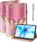 Case for Lenovo Yoga Tab Plus Tablet 12.7 Inch 2025 Multi-Angle Viewing Premium PU Leather Stand Case with Elastic Strap &amp Card Slots for Lenovo Yoga Tab Plus 12.7 Tablet-Pink Butterfly