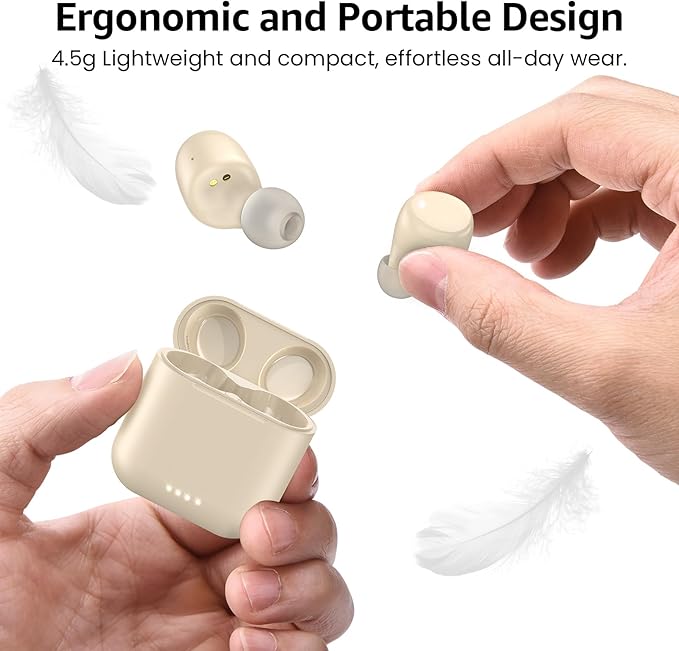 TOZO T6 Wireless Earbuds Bluetooth 5.3 Ear Buds Stereo Sound in Ear Headphones 50 Hours Playtime Wireless Charging Case APP Customizable EQs IPX8 Waterproof Earphones