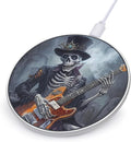 Skeleton Playing Guitar Wireless Charger Anti-Slip Wireless Charging Pad Slim Charger Mat for Men Women