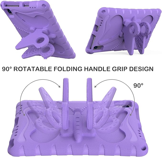 Case Compatible with Lenovo Tab M10 Plus 10.3 Inch/K10 10.3 TB-X606F/TB-X606X/TB-X6C6F/TB-X6C6XLightweight Shockproof Case EVA Foam Cover Stand Cover for Boys Girls(Purple)