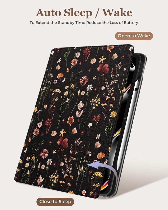 Black Retro Flower