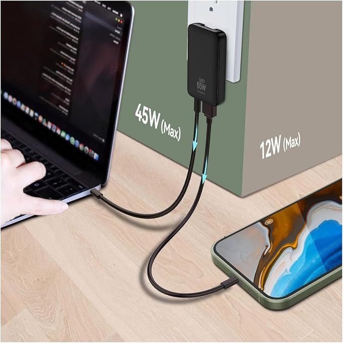 Black with charging cable