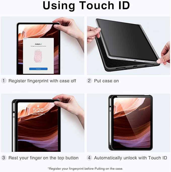 Antbox Case for iPad (A16) 11th Generation 11'' 2025/iPad 10th Generation 10.9'' 2022 with Built-in Pencil Holder Auto Sleep/Wake Function PU Leather Smart Cover (Brown)