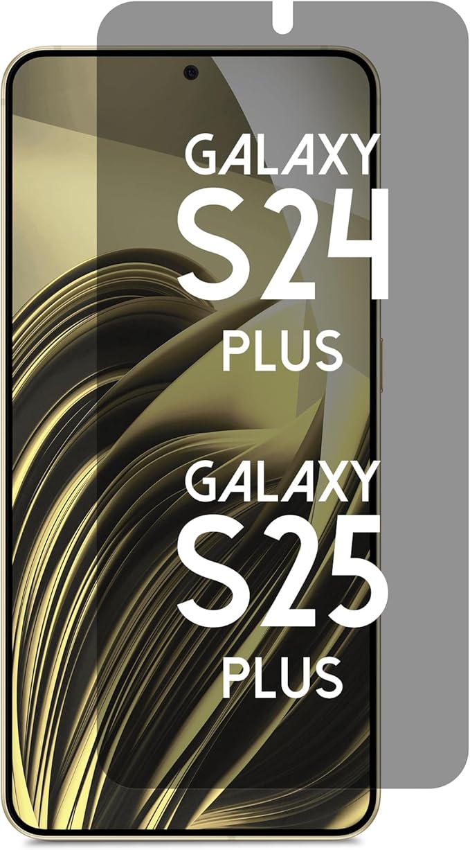 Privacy Screen Protector for Galaxy S25 Plus / S24 Plus - Blue Light Blocking Film 6.7 with Alignment Tool Kit [1 Pack] - Support Fingerprint Unlock/Cell Phone Private Scratch Resistant Film