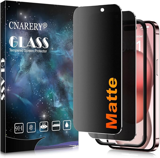 2 Pack matte privacy Screen Protector for iPhone 15 plus