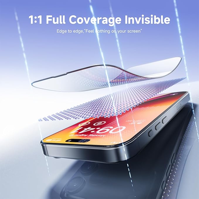 DMJN UNBREAK Glass for iPhone 17 Pro Max Screen Protector (13FT Military Grade Shatterproof) Screen Protector 17 Pro Max Tempered GlassEasy InstallationFull Edge Coverage9H+ Glass2 Packs