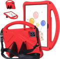 for Tmobile Revvl Tab 2 Case (2025) Kids EVA Shockproof Cover with Shoulder Strap for T-Mobile Revvl Tab 2 Tablet (Red)