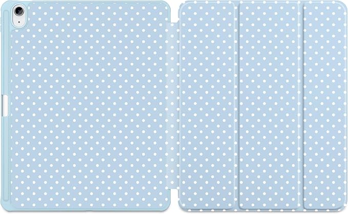 White Polka Dot & Blue