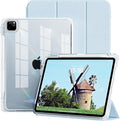 Case for iPad Air 13 Inch M3/M2 (2025/2024)iPad Pro 12.9 inch 2022/2021/2020 (6th/5th/4th Gen) | 2-in-1 Removable Clear Back Cover | Wireless Pencil Charging | Auto Sleep/WakeSky Blue