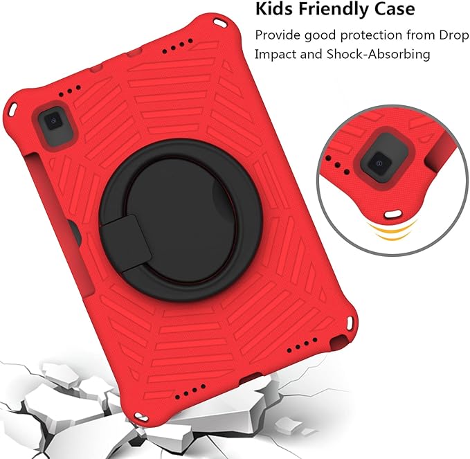 for Samsung Galaxy Tab S5e 10.5 (2019) SM-T720/T725 Tablet Case for Kids - EVA Lightweight Shockproof 360° Rotating Handle Stand Rugged Cover W Shoulder StrapRed