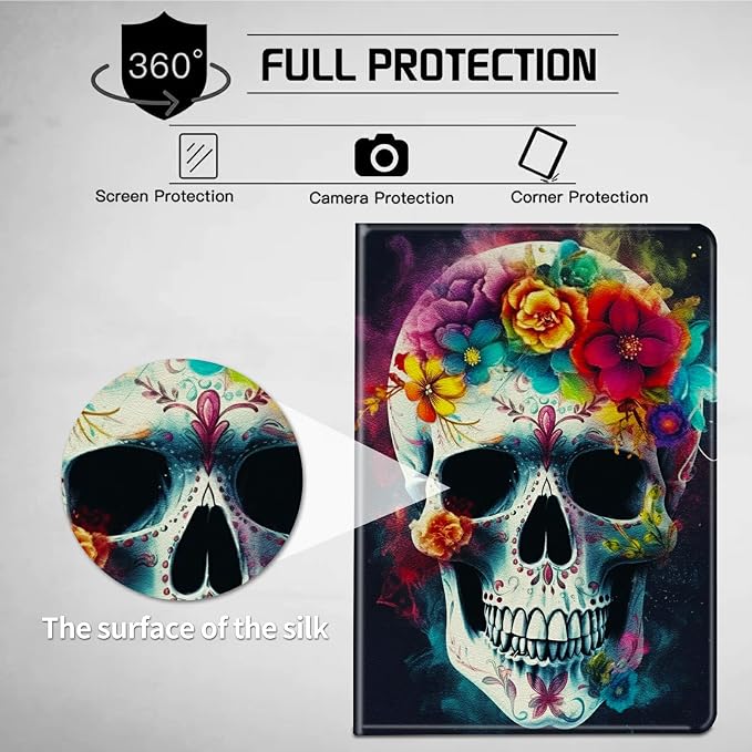 Colorful Flowers Skull