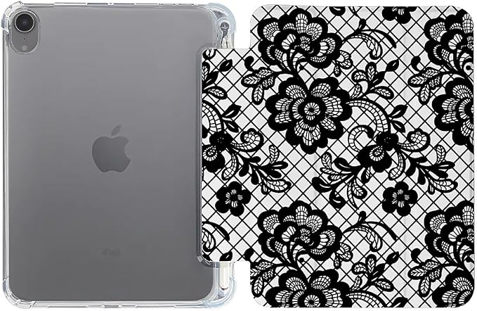 Black lace floral Graphic Aesthetic