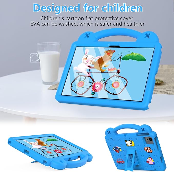 for Revvl Tab 2 Case 10.1 inch 2025 Kids EVA Tablet Cover with Strap Stand Handle for Tmobile Revvl Tab 2 5G Case Blue