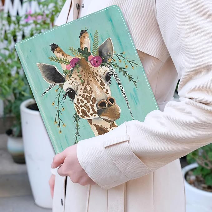 Green Rustic Wood and Giraffe