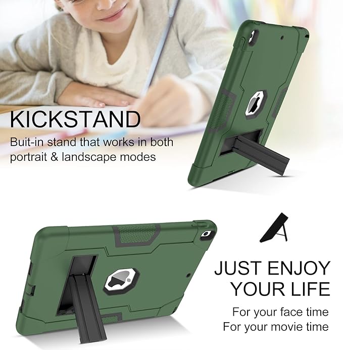 BENTOBEN for iPad Air 3rd Generation Case iPad Pro 10.5 2017 Case 3 Layers Heavy Duty Rugged Shockproof Kickstand Protective Tablet Cover for iPad Air 3 10.5 2019 /iPad Pro 10.5 2017 Dark/Green