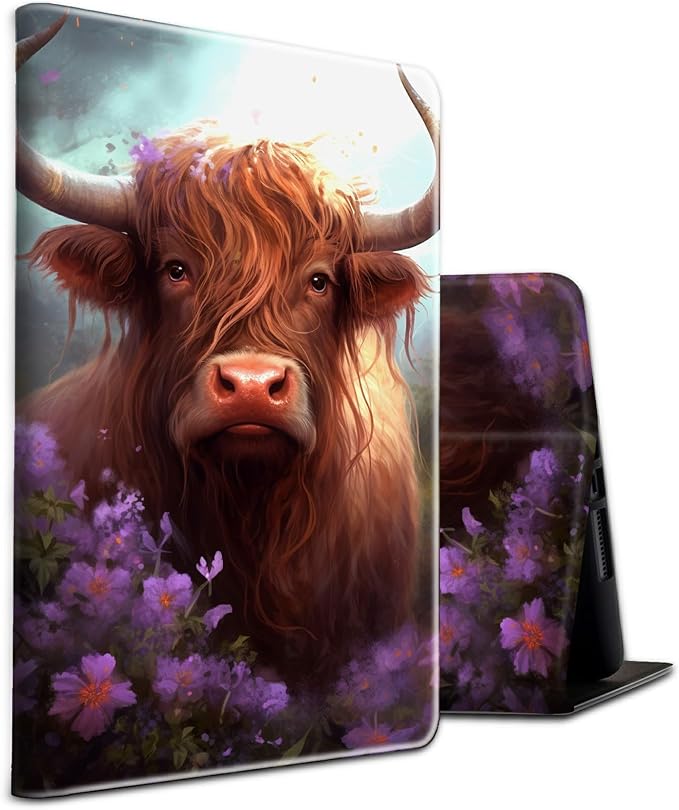 Cow With Purple Flowers