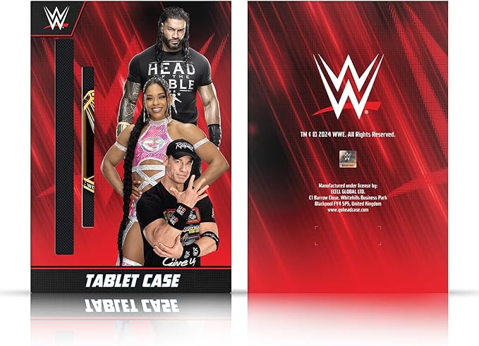Head Case Designs Officially Licensed WWE Lightning Roman Reigns Leather Wallet Case Compatible with Apple iPad Pro 11 M4/M5 2024/2025