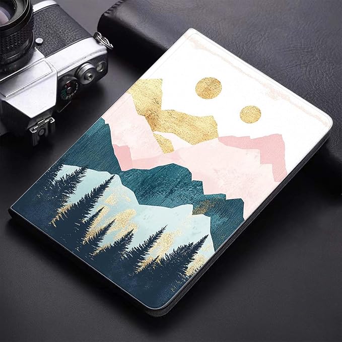 Case for Samsung Galaxy Tab A11 / Tab A9 8.7-Inch 2025/2023Slim Protective LeatherAuto Wake/SleepAdjustable Viewing Angle Stand.Nature Mountain Sunset