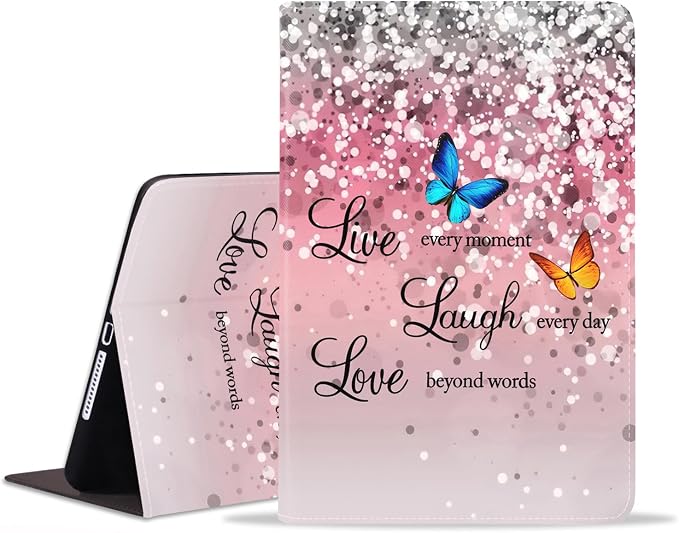 Pink Glitter Quote Live Laugh Love