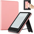CoBak Case for 6 E-Reader - PU Leather Smart Cover with Auto Sleep/Wake &amp Hand Strap not Compatible with Kobo ClaraLychee Pink