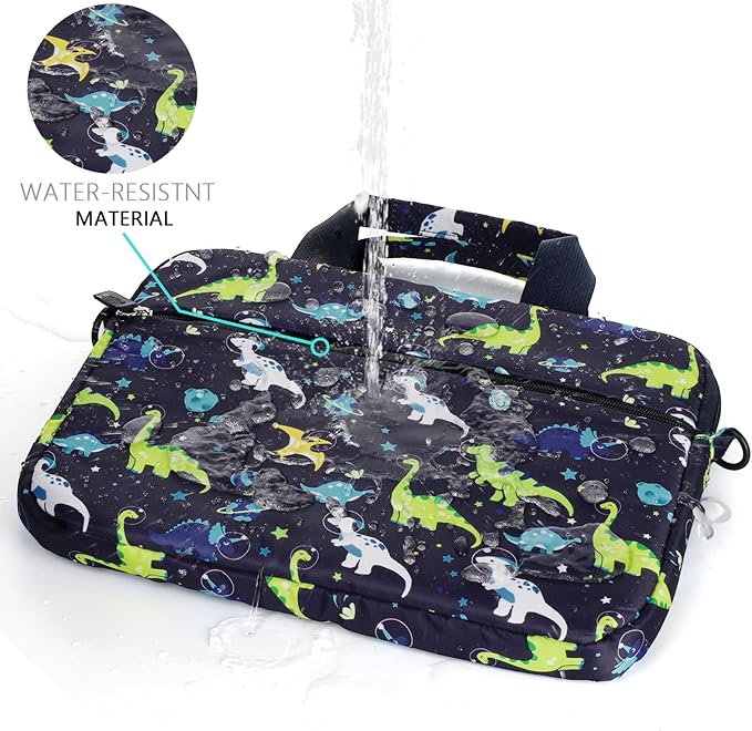 Kids Tablet Bag for Boys Kids Tablet Carrying Case for Fire HD 10 HD 8 Fire 7 Sleeve Bag Kid Kindle Bag iPad Bag for Kid Dinosaur Navy