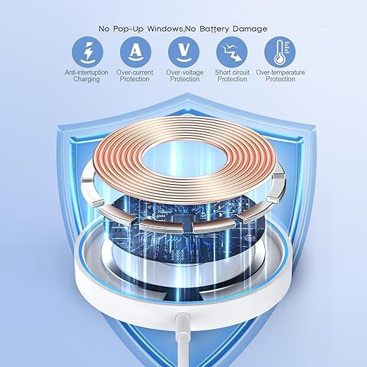 10FT Magnetic Wireless Charger2Pack Fast Apple Mag-Safe Charger Magnet Charging Pad Mag Safe Charging for iPhone 17Pro Max/16 Pro Max/16Pro/16/iPhone 15Pro Max/15 Plus/14/13/12/AirPods 3/2/Pro/Pro 2