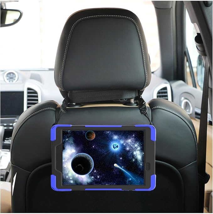 Case for Samsung Galaxy Tab A 9.7 2015 (SM-T550/T555/P550/P555)Portable Heavy Duty Dropproof Protective Cover Case with 360 Rotating StandHandle &amp Shoulder StrapStylus Pen (New Blue)