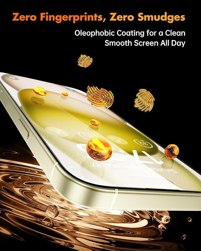 UNBREAKcable Privacy Screen Protector for iPhone 15 3 Pack Full Coverage Tempered Glass [28° Anti-Spy] [9H Hardness] [Easy Installation Box] Shatterproof Private Screen Guard