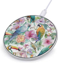 Parrots Macaws Toucans Tropical Foliage Fast Portable Charger 10W Funny Graphic Phone Charging Pad with USB Cable