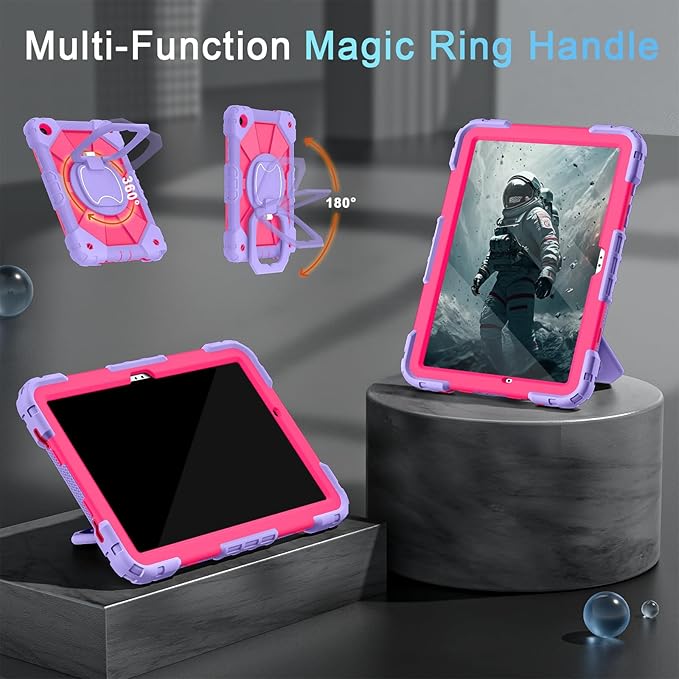 Case for Samsung Galaxy Tab A9+/ A9 Plus Case 11 2023 (SM-X210/X216/X218) with Screen Protector/360° Rotating StandMilitary Grade Shockproof Cover for Galaxy Tab A9 Plus Cases
