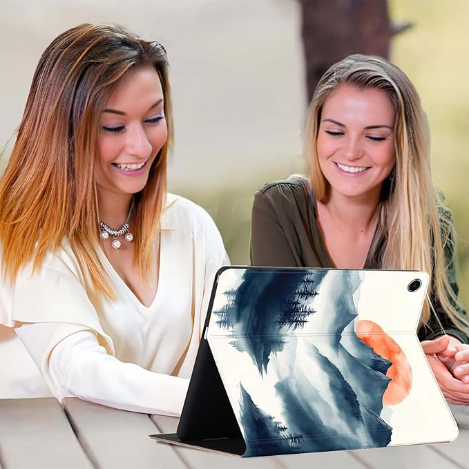 Case for iPad Air 3 10.5 2019/iPad Pro 10.5 2017Slim PU Leather Cover Adjustable Stand Auto Wake/SleepLandscape Mountain