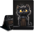 Bxgolkgd Tablet Case for 6.8 Kindle Paperwhite (11th Generation-2021) &amp Kindle Paperwhite Signature EditionAuto Wake/Sleep FunctionBlack Cat Coffee