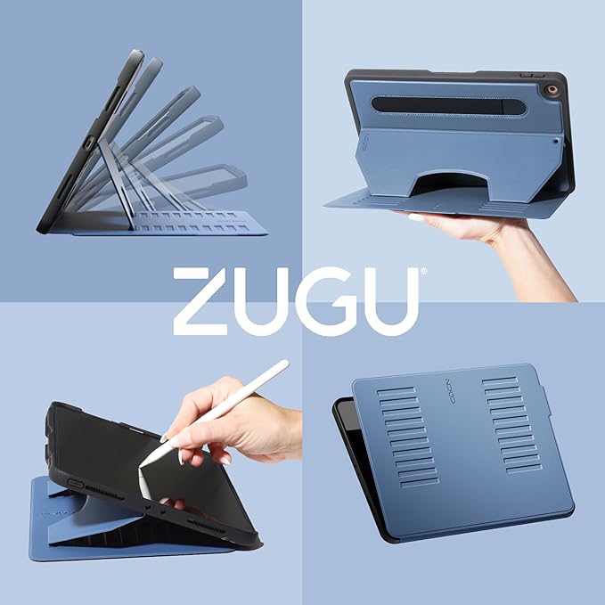 ZUGU CASE for iPad A16 11th Generation 11 Inch (2025) 10th Gen 10.9 Inch (2022) Magnetic Stand &amp Sleep/Wake Cover Model #s A3354 A3355 A3356 A2696 A2757 A2777 Stealth Black