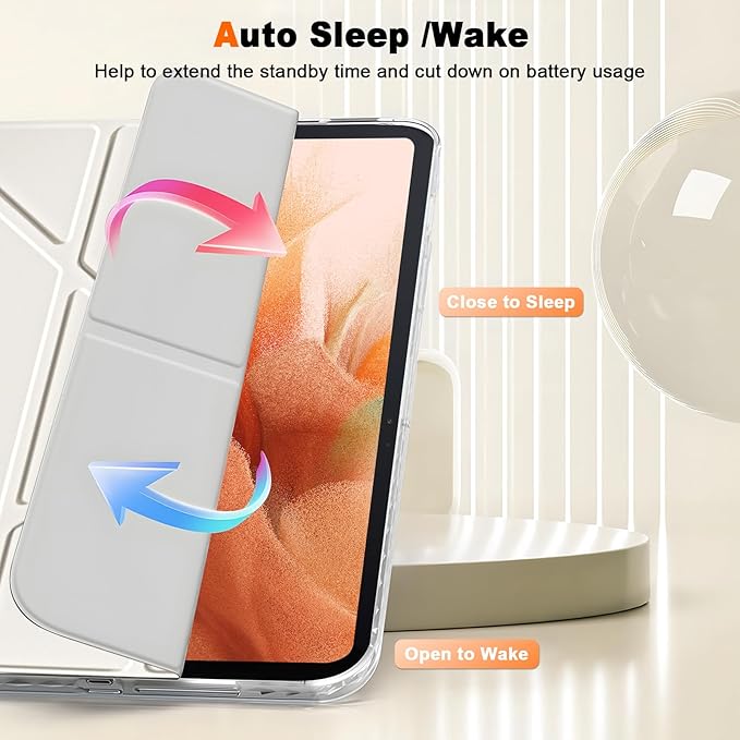 Custom Pictures Personalized Case for Samsung Galaxy Tab S8+/S8 Plus 12.4inch(2022) Built-in Pencil Holder Customized Photo Galaxy Tablet Case with Shockproof Protective Cover Clear PC Back Shell