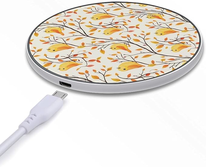 Cute Yellow Chick Wireless Charger Anti-Slip Wireless Charging Pad Slim Charger Mat for Men Women