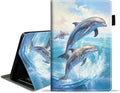 Case for Amazon Kindle Fire HD 8/Fire HD 8 Plus Tablet (12th/10th Generation 2024/2022/2020 Release) - PU Leather Folio Cover with Smart Auto Wake/Sleep - Dolphin