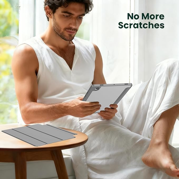 for Samsung Galaxy Tab S11 Tablet CaseMagnetic Split Acrylic Case– with Pen SlotPU Leather Material Detachable StandSlim Protective Cover for S11Shockproof &amp Scratch-ResistantLightweight[Gra