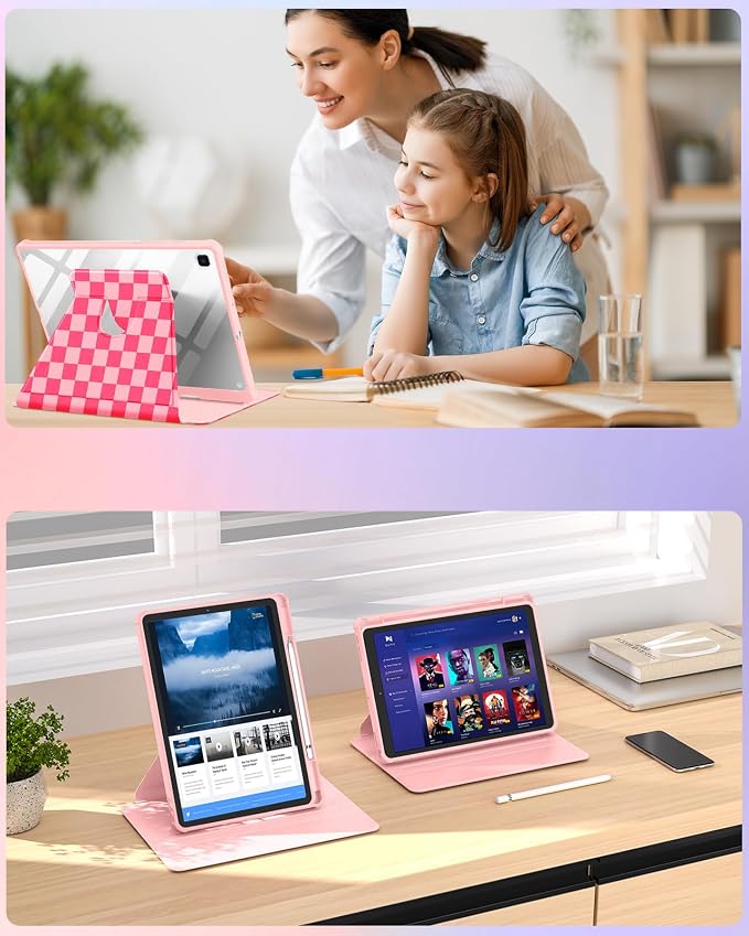 3-for Tab S6 Lite-Red Plaid