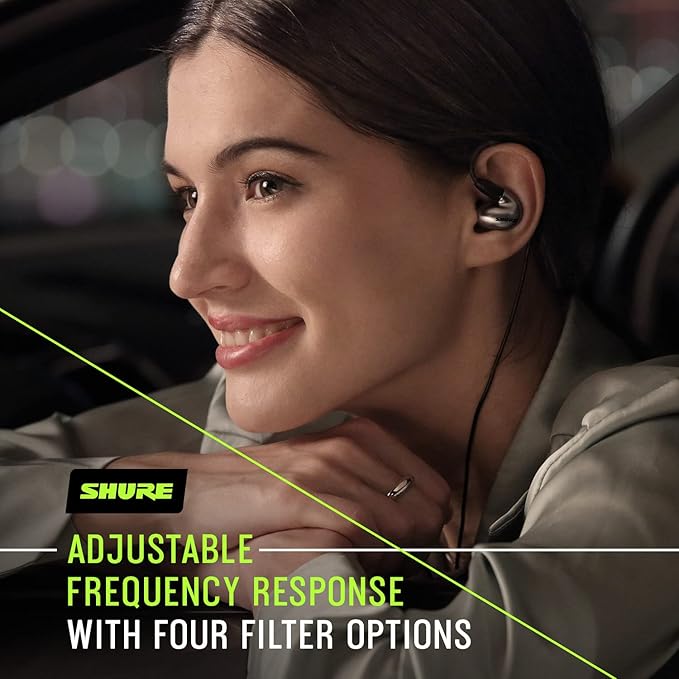 Shure SE846 PRO Gen 2 Wired Sound Isolating Earphones Secure in-Ear Earbuds High-End Professional Sound Hi-Def Four Drivers Upgraded Sound Filters Durable Quality Customizable Frequency - Jade