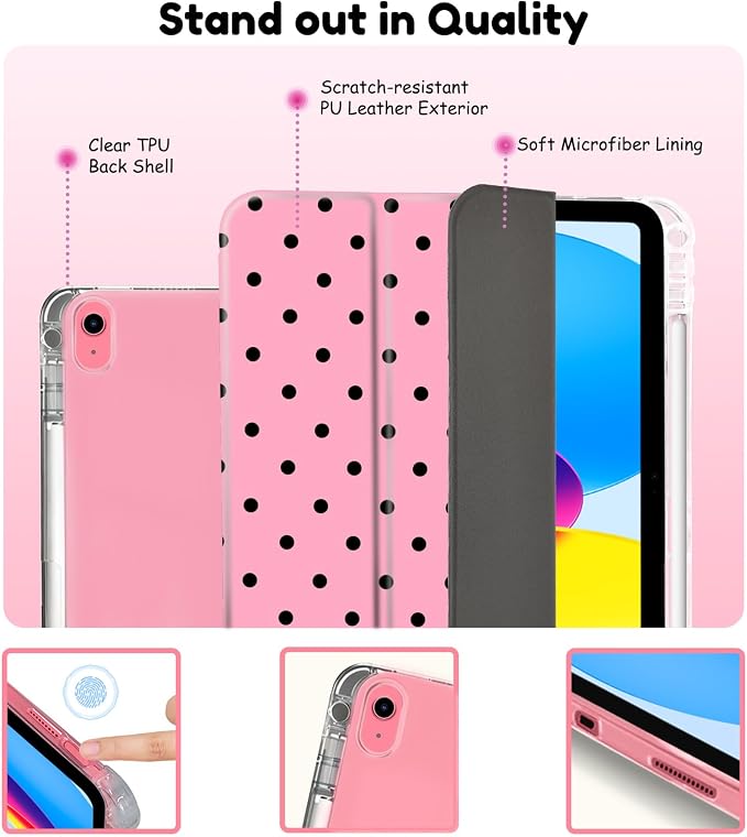Black Polka Dots Pink